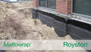 foundation covered with self adhesive membrane roll